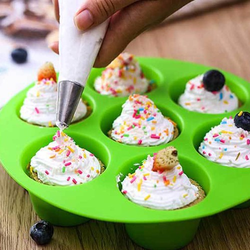 Silicone muffin tray reusable - tray,